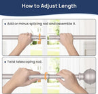 ENJOYBASICS No Drill Curtain Rods - Image 5