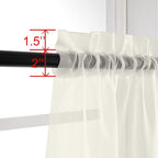 OVZME Ivory Sheer Curtains 63 Inches Long - Image 7