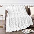 BEDELITE Fleece Blanket Twin Size – 3D Ribbed Jacquard Soft and Warm Decorative by BEDELITE
