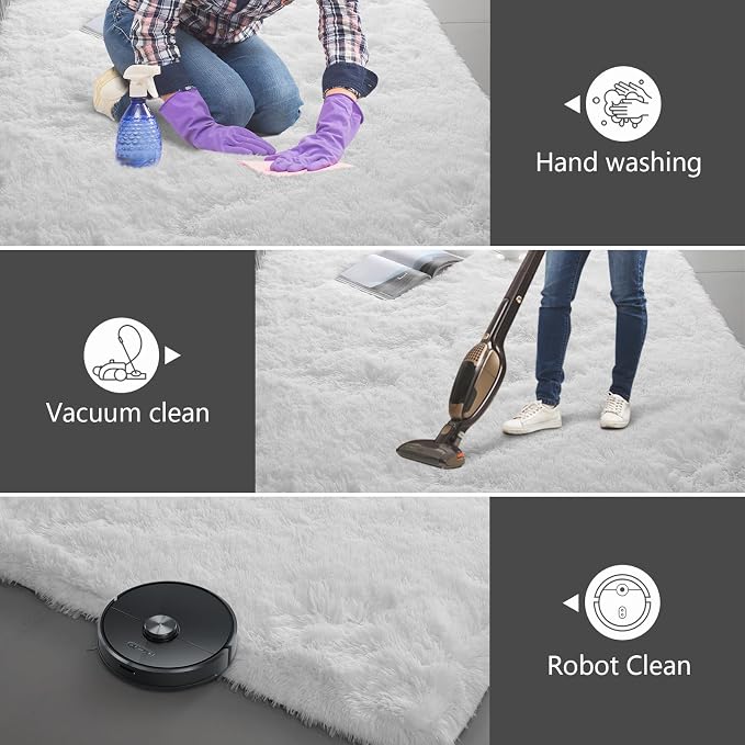 Shag Area Rugs for Living Room 8X10 Ultra Soft Fluffy Area Rugs for Bedroom Dorm - Image 8