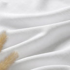 Nanspring White Linen Curtains 140 Inches Long 2 Panels Set - Image 6