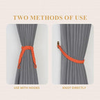 NICEEC 4 Pack Natural Cotton Rope Curtain Tiebacks Elegant Boho Style - Image 5