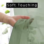 OWENIE Sheer Curtains Living Room 54 inches Long, Rod Pocket Curtain Sheers - Image 2