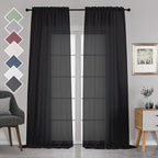 Chyhomenyc 2 Panels Extra Long Sheer Window Curtains 120 Inches Length by Chyhomenyc