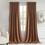 MIULEE Back Tab Blackout Curtains 102 Inch Long 2 Panels Set by MIULEE