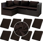 8Pcs Stretch Velvet Patio Cushion Cover, by BIETYONE