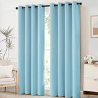 Yakamok Blackout Curtains with Grommet top Room Darkening Thermal Insulated - Image 2