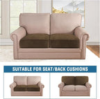 H.VERSAILTEX Velvet Stretch Couch Cushion Cover Plush Cushion Slipcover - Image 3