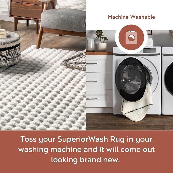 nuLOOM 3'9" x 6' Cozy Plush SuperiorWash Area Rug, Machine Washable, Soft - Image 4