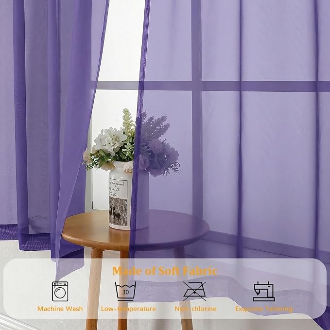 Gwine Sheer Curtains 72 Inch Length - Image 8