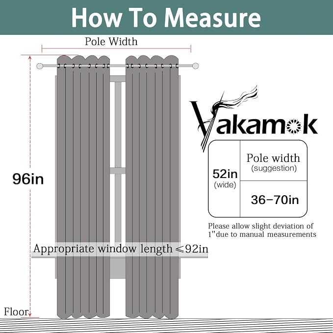 Yakamok Pure White Room Darkening Curtain Panels, Thermal Insulated Curtains - Image 6