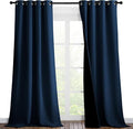 NICETOWN Moroccan Blue Full Shade Curtain Panels, Pair of Thermal Insulated & by NICETOWN