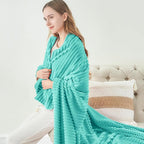 BEDELITE Fleece Blanket Twin Size – 3D Ribbed Jacquard Soft and Warm Decorative - Image 8