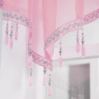 Molaxhome Swag Curtain 51 inch Length Rod Pocket Scalloped Curtain Valance - Image 7