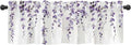 Watercolor Purple Leaves Window Valance by debraleye