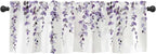 Watercolor Purple Leaves Window Valance by debraleye