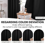 Deconovo Blackout Curtains, Thermal Insulated, W42 x L54 2 Panels, Back Tab - Image 6