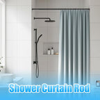 AIZESI 2pcs Adjustable Curtain Rod No Drilling Black Spring Tension Rod - Image 6