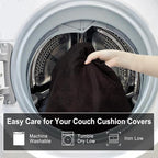 Leather Look Couch Cushion Covers Sofa Seat Slipcovers Sets Couches Furniture - Image 9