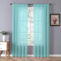 Tollpiz Sheer Curtain Linen Textured Bedroom Curtains Sheer Light Filtering Rod by Tollpiz