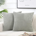 Fancy Homi 2 Packs Grey Decorative Throw Pillow Covers 18x18 Inch by Fancy+Homi