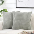 Fancy Homi 2 Packs Grey Decorative Throw Pillow Covers 16x16 Inch by Fancy+Homi