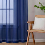 Sheer Curtains 63 Inch Length 2 Panels Set - Image 9