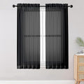 OWENIE Sheer Curtains Living Room 54 inches Long, Rod Pocket Curtain Sheers by OWENIE