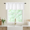 Valances for Windows, Light Filtering Faux Linen Textured Small Short Valance by WelvetBLK