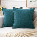 MIULEE Pack of 2 Couch Throw Pillow Covers 20x20 Inch Dark Teal Farmhouse by MIULEE