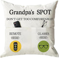 ONFAON Grandpa Gifts, Grandpa's Spot Throw Pillow Covers 18x18 Inch by ONFAON