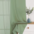 Chyhomenyc Sheer Window Curtains 144 inch Extra Long 2PCS, Airy Scarf Drapes - Image 9