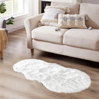 Latepis Faux Sheepskin 2x4 Shag Throw Rugs White Fur Sheep Skin Rug Carpet - Image 2