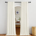 NICETOWN Faux Linen Sheer Curtains 80 inch Length by NICETOWN