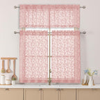 Chyhomenyc Blush Pink Sheer Valances - Image 2