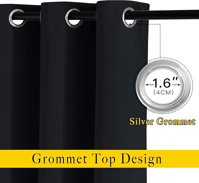 NICETOWN Black Out Curtains for Bedroom 84 inches Long - Image 2