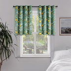 Topfinel Sage Green Small Kitchen Curtains 36 Inch Watercolor Botanical Floral by Topfinel