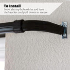 Yafa Home Fashion Heavy Duty Single Standard Adjustable Curtain Rod Hardware - Image 4