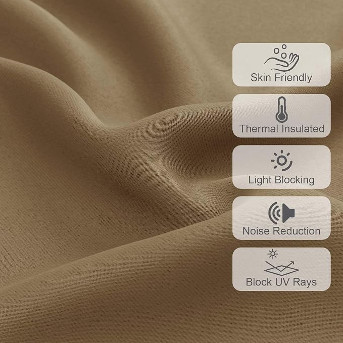 Chyhomenyc Taupe Blackout Valances - Image 4