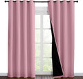 NICETOWN Crystal Pink Full Shade Curtain Panels, Pair of Energy Smart & Noise by NICETOWN