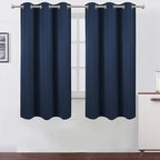 LEMOMO Navy Blackout Curtains/38 x 54 Inch Length/Set of Two Panels Grommet by Lemomo