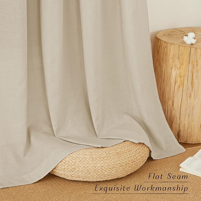 NICETOWN Angora Linen Doorway Curtains 80 inches Long, Grommet Thick Linen - Image 7