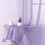 Lecloud Lavender Sheer Curtains 90 Inches Long 2 Panels Set, Light Filtering - Image 8