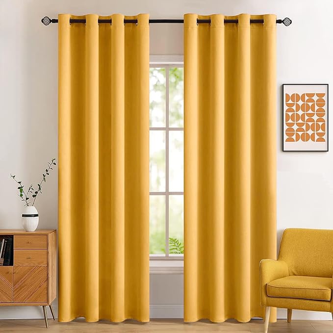 MIULEE Blackout Curtains for Bedroom Living Room Thermal Insulated Room by MIULEE