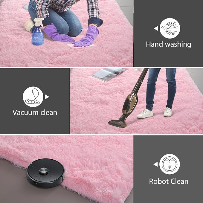 Shag Area Rugs for Bedroom Living Room, 5X8 Ultra Soft Fluffy Area Rugs for Dorm - Image 4