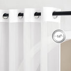 NICETOWN Ivory Sheer Curtains Extra Long 135 inch Length - Image 2