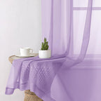 Aiyufeng Light Purple Sheer Curtain Panels Pair Sold 63 Inch Length, Light - Image 4