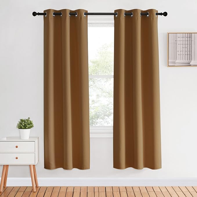 NICETOWN Bedroom Curtain Panels Blackout Draperies, 1 Pair, 34 by 70-inch by NICETOWN