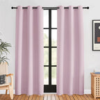 NICETOWN Blackout Window Curtains 80 inch Long, 2 Panels, 34 inch, Baby Pink by NICETOWN