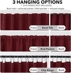 Deconovo Blackout Curtains, Thermal Insulated, W70 x L63 2 Panels, Back Tab - Image 2